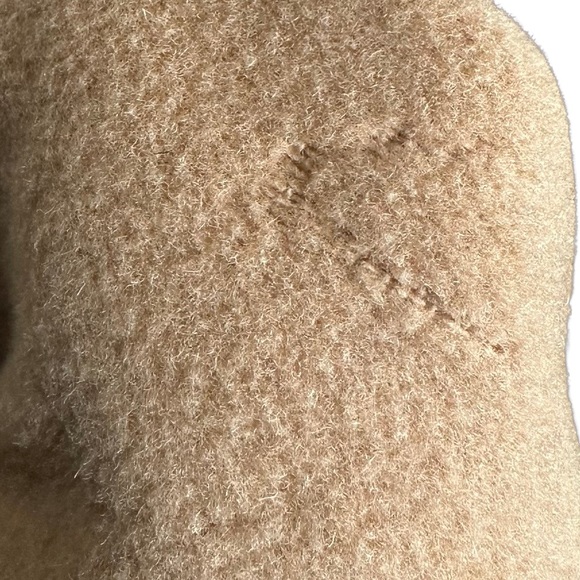 Vintage Julia Klein Wool Camel Tan Longline Trench Winter Neutral Coat Size 12 - Picture 10 of 11